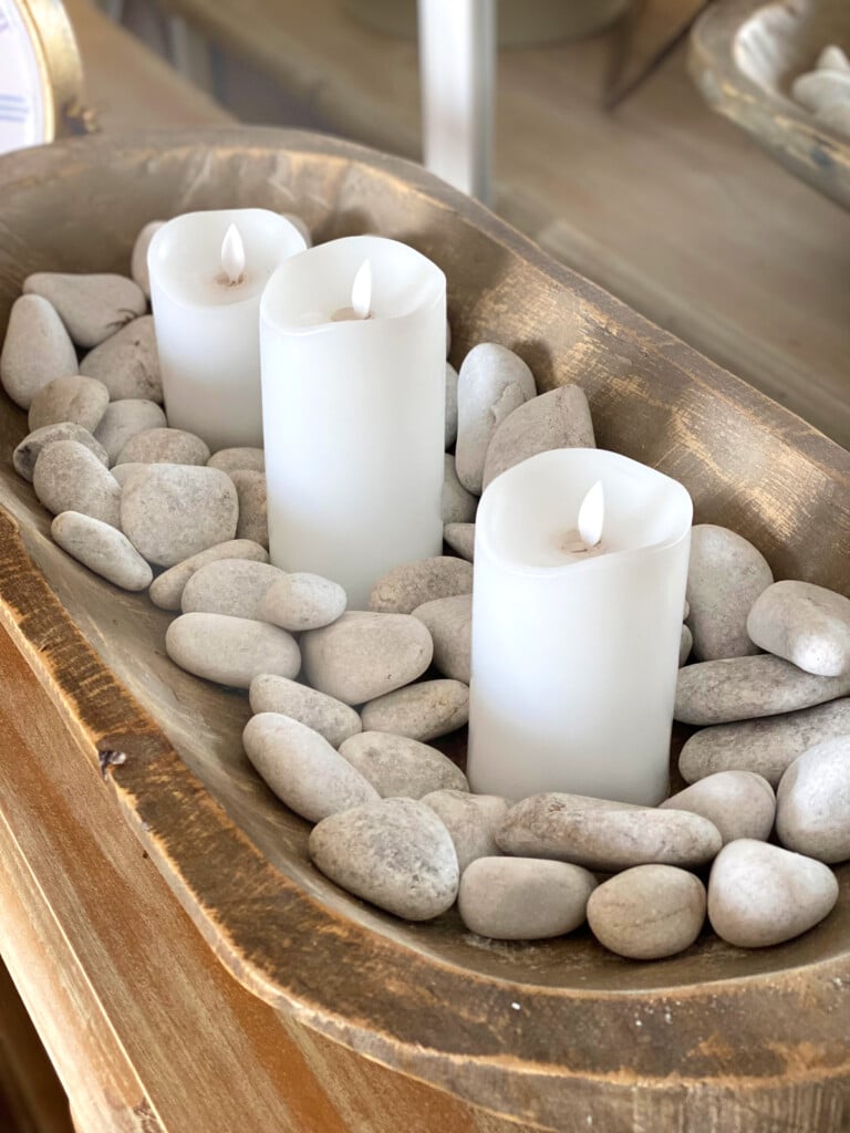 3-Battery-operated-candles-in-dough-bowl