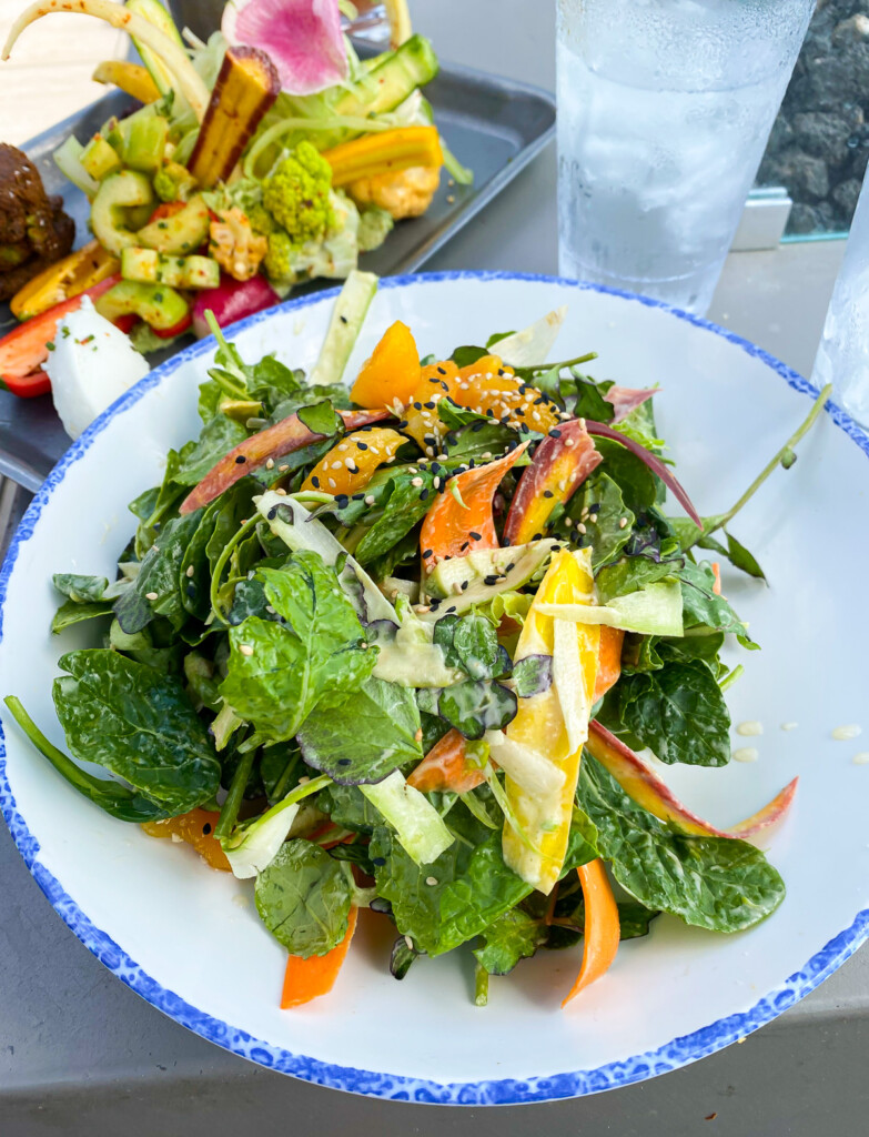 colorful salad on a lunch plate