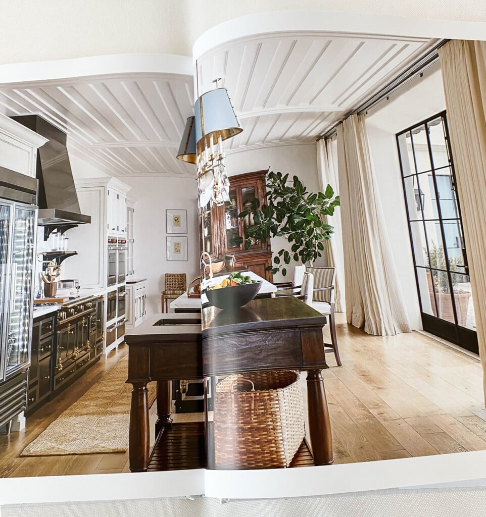 a modern rustic kitchen photo in a book