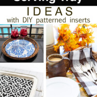 3 photos of pretty and colorful serving tray ideas