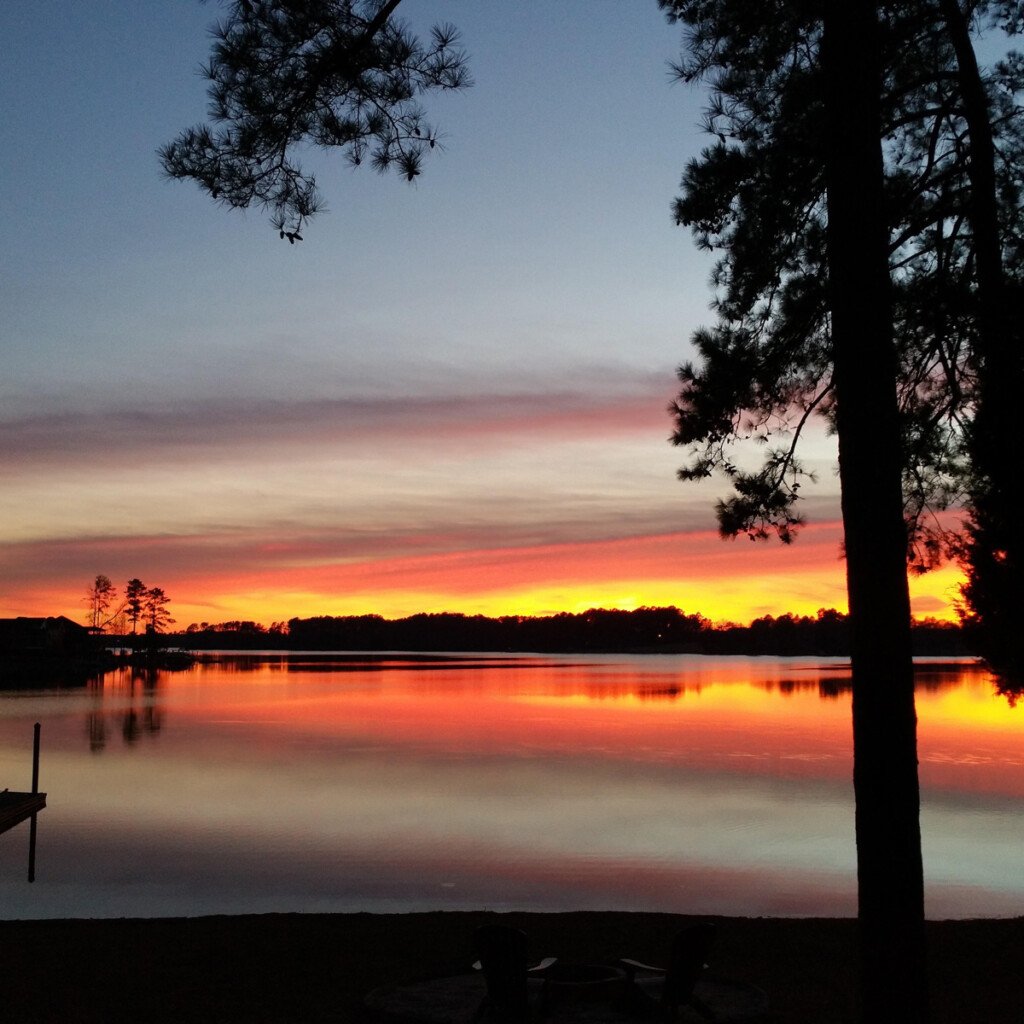 sunset on lake murray