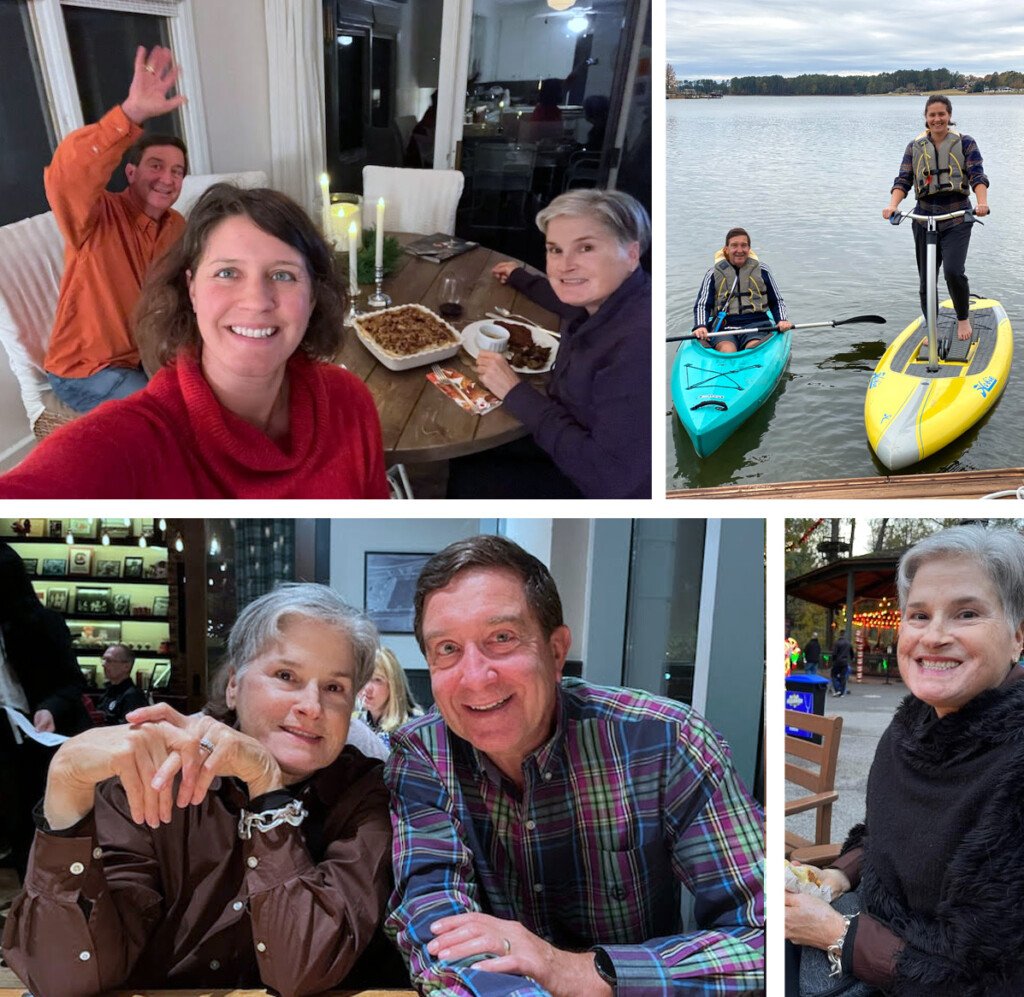 4 photos of Diane during Thanksgiving weekend.