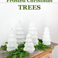 DIY Frosted Glass Christmas trees