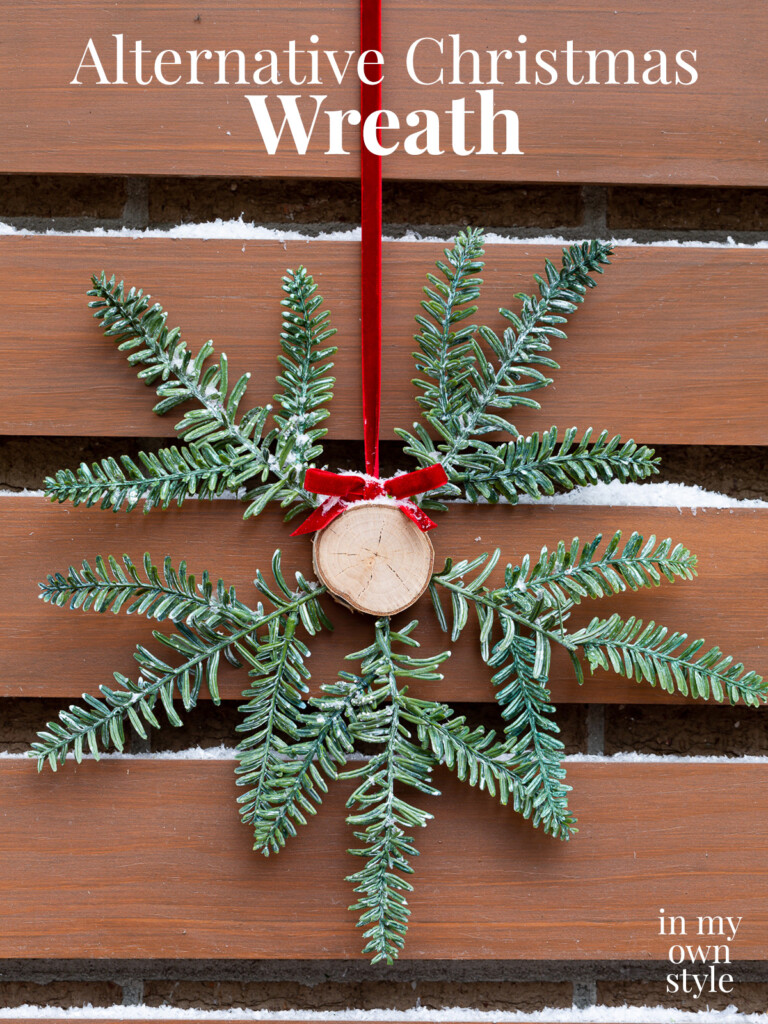 Alternative Christmas Wreath to Hang on a Door or Window