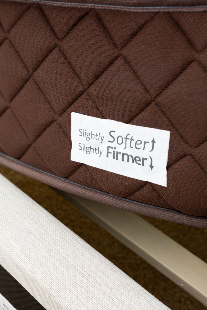 Christeli Mattress base has option for a softer or firmer base by flipping the base.
