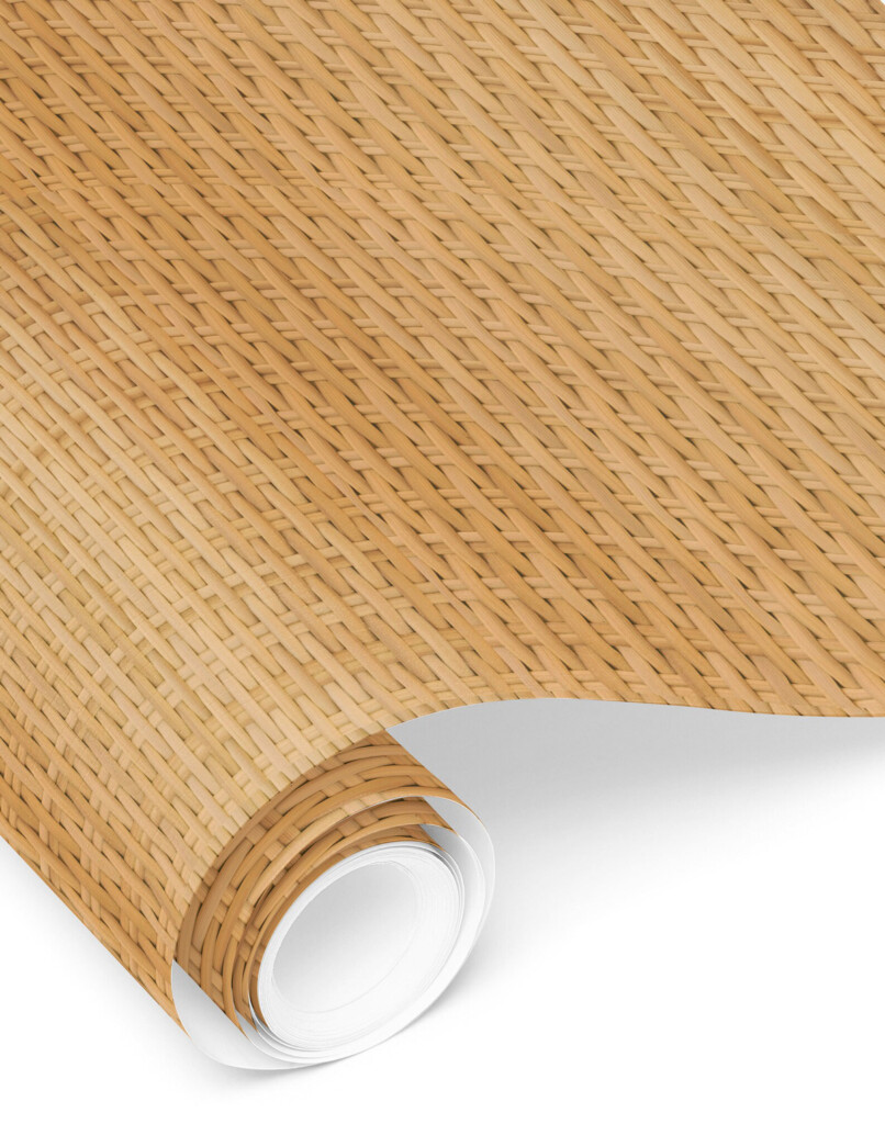 a roll of wicker print gift wrap