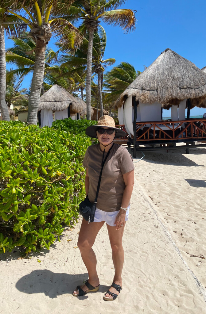 Diane in at El Dorado Royale on the Yucatan coast in Mexico