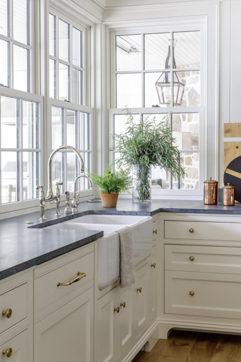 Counter to ceiling windows in kitchen