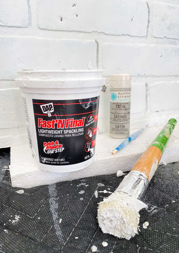 supplies needed to paint a faux brick panel