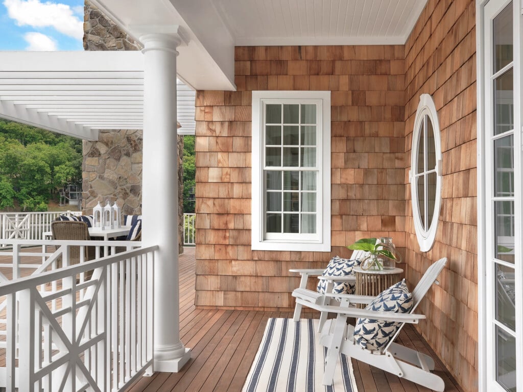 porch on Nantucket house