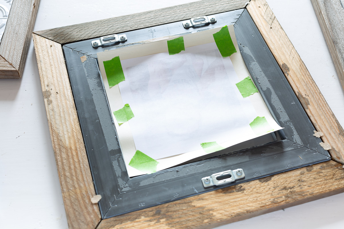 how to close up the back of a picture frame.