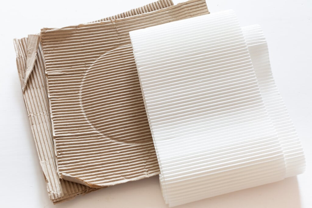 scraps of corrugated cardboard to use for crafts