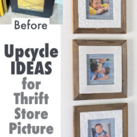 Before and After Thrift Store Frames makeover