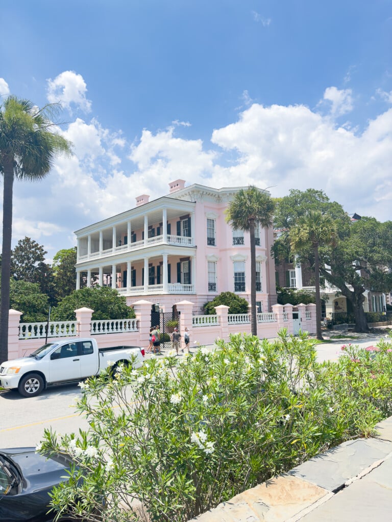 Pink mansion on E. Battery Street in Charleston SC