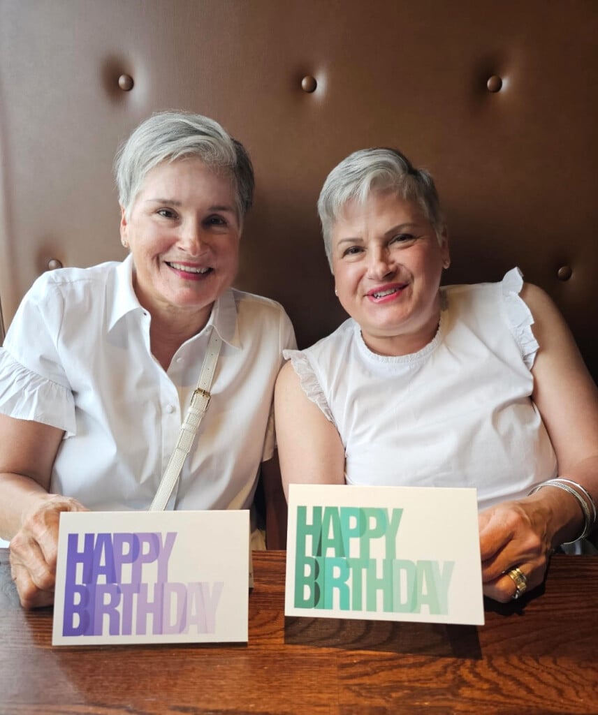 diane and carol celebrating 64