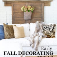living room with a few early fall accents added.
