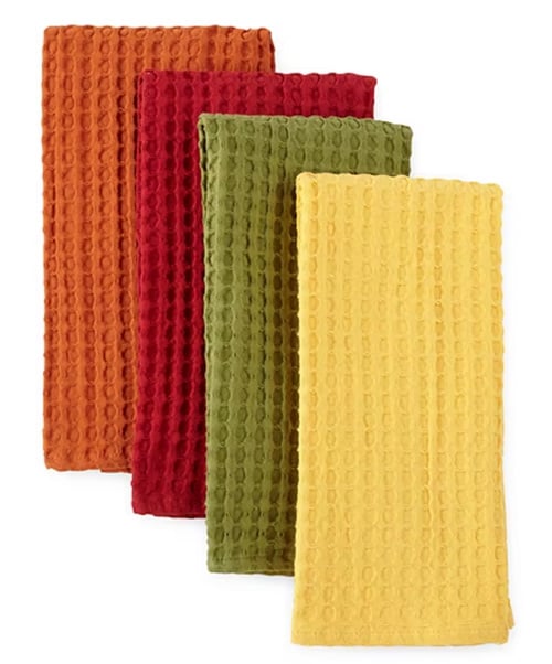 Harvest-colored-waffle weave dishtowels