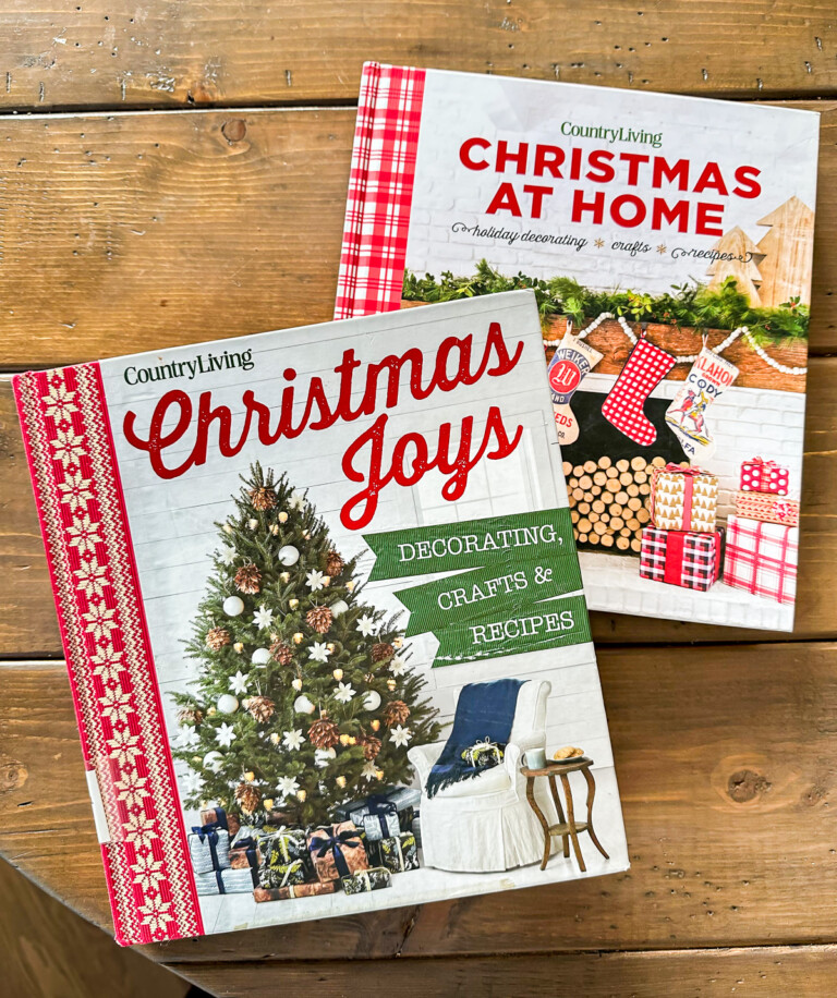 Classic Country Living Christmas decorating books. Christmas at Home and Christmas Joys.