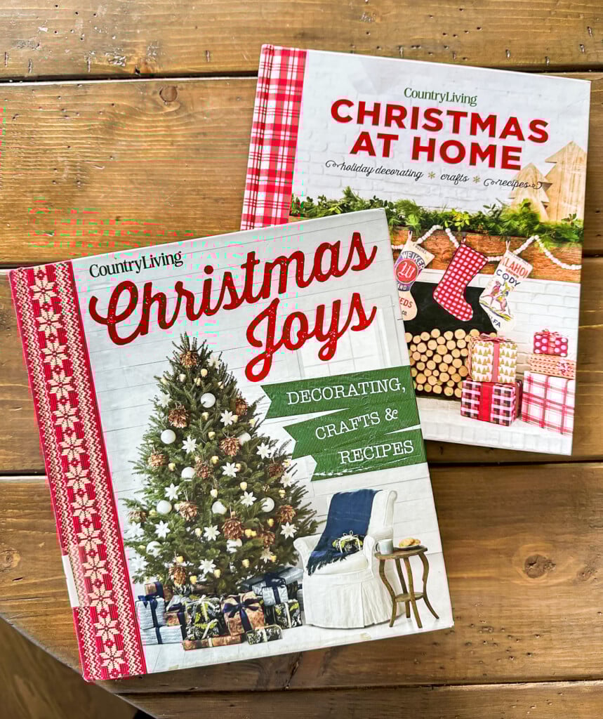 Classic Country Living Christmas decorating books. Christmas at Home and Christmas Joys.