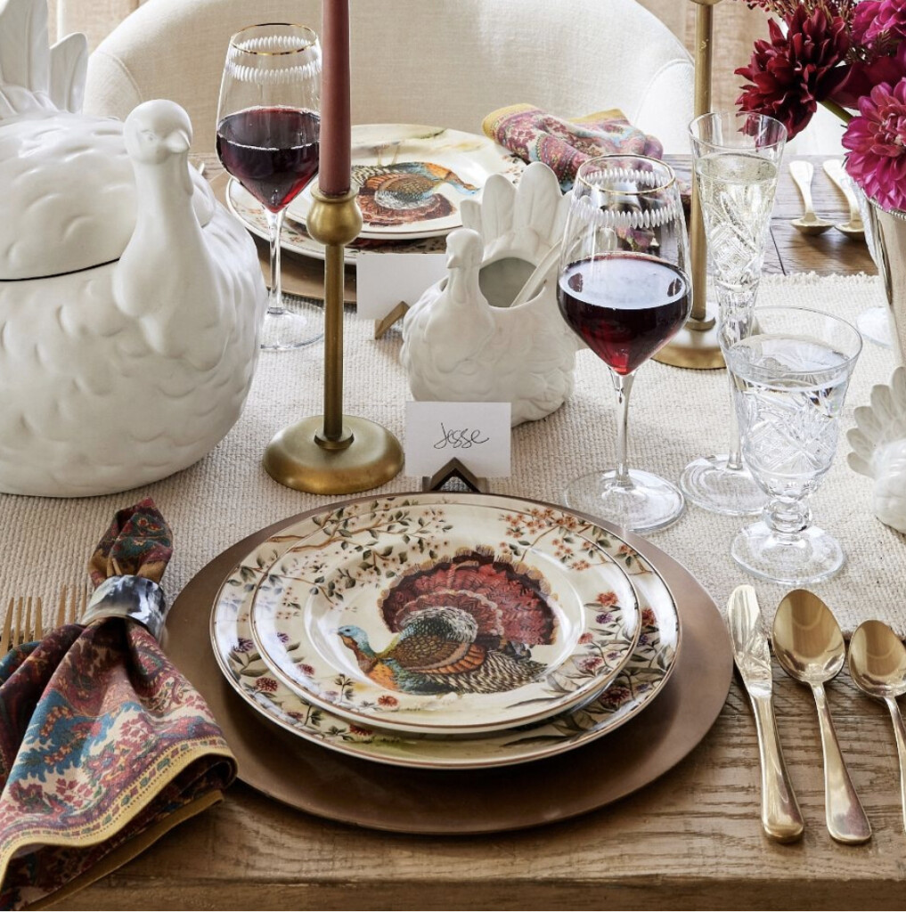 Pottey Barn Thanksgiving dinnerware