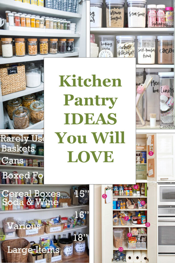 Kitchen pantry ideas and organizing tips that you can do to create the best pantry for your needs in big or small kitchens.