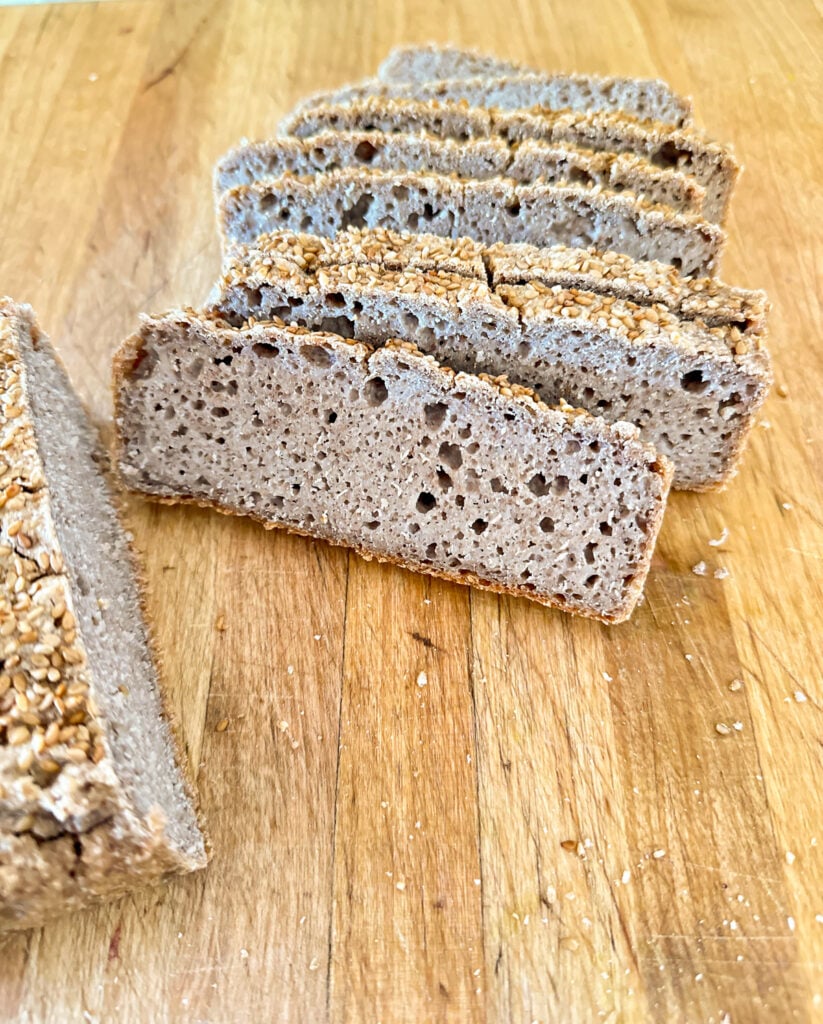 slices of buckwheat bread
