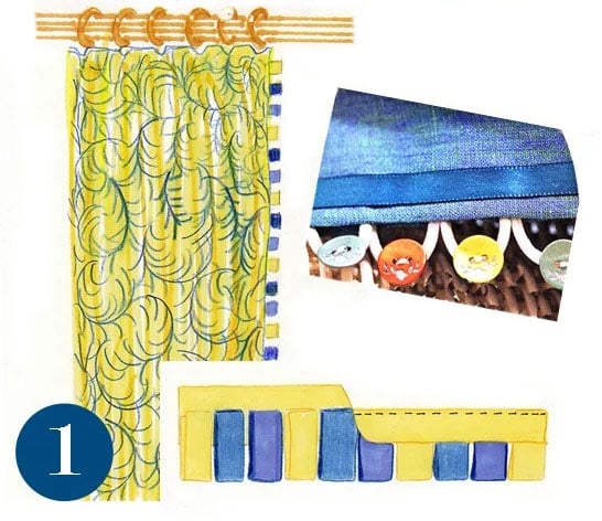 How to idea to make your own decorative loop trim for towels, pillows and more.