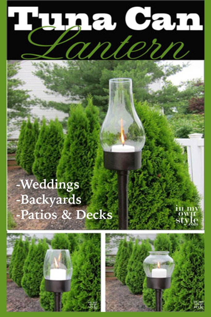 3 ways to make an outdoor lantern made using a tuna can.