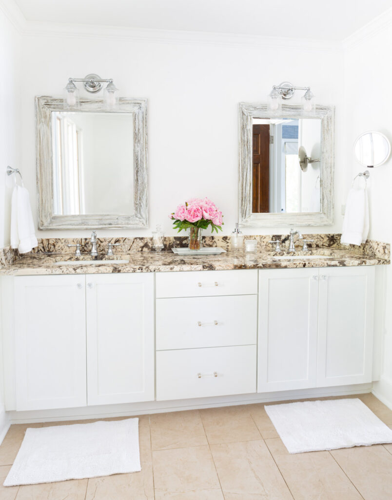 master/primary bath after getting a makeover to make it brighter.