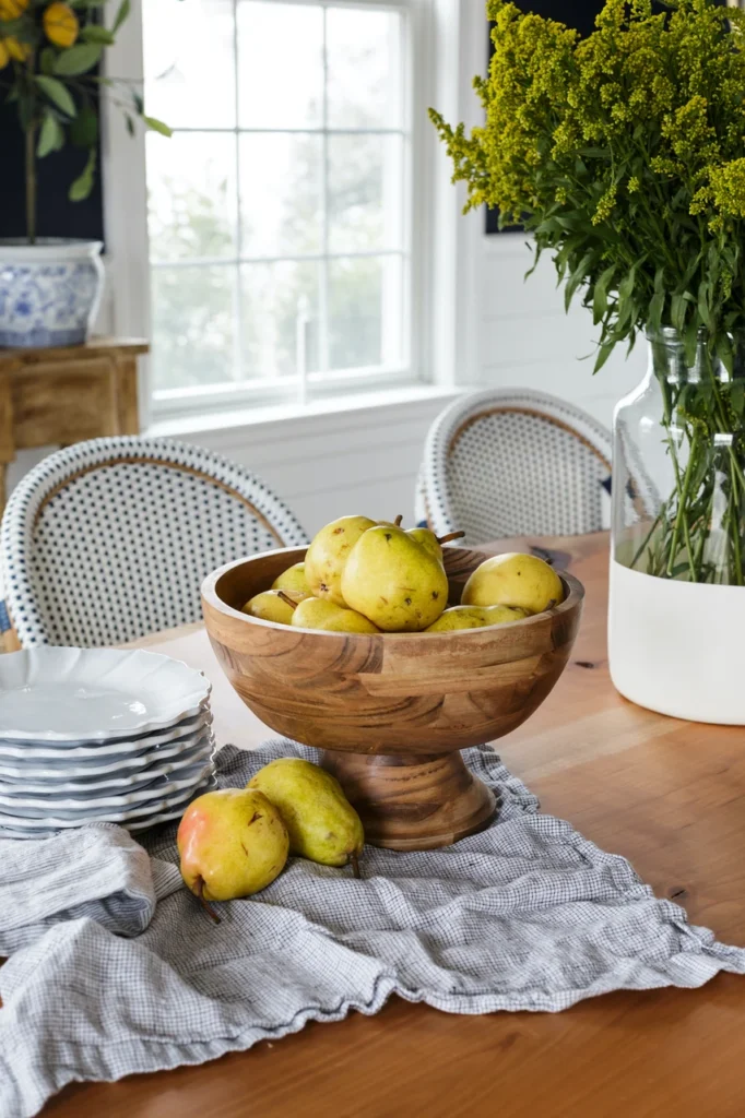 Weeth Home photo pf dining table with a bowl of fruit