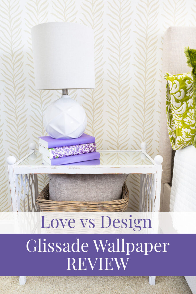 Love vs design wallpaper review using Glissade wallpaper in a pattern called vine thread.