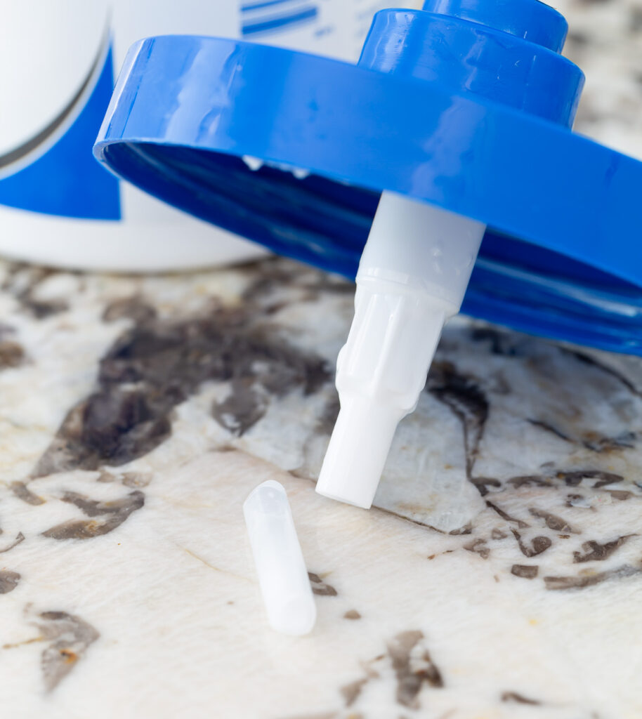 moisturizing cream jar pump with tube removed.