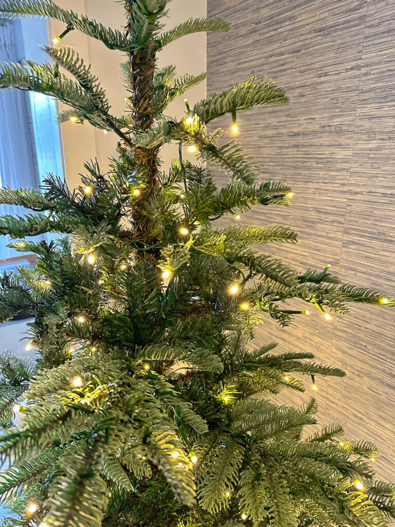 King of Christmas 7' King Noble Fir Artificial Christmas Tree with 500 Warm White LED Lights