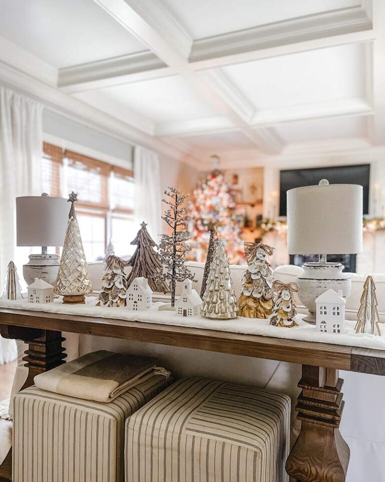 Christmas console tabletop decor