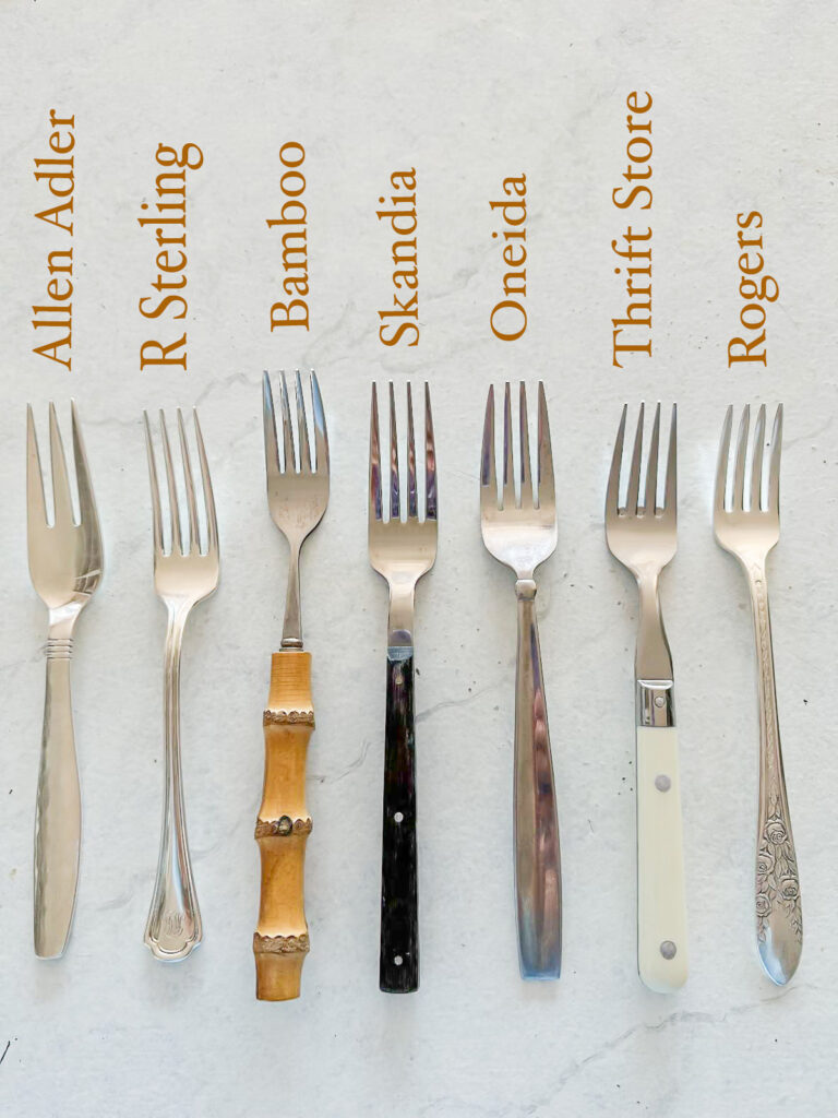 A collection of sterling and stainless flatware sets that I own.