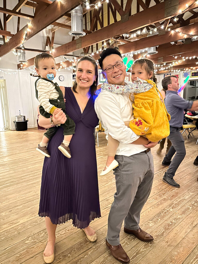 Brides sister and family.