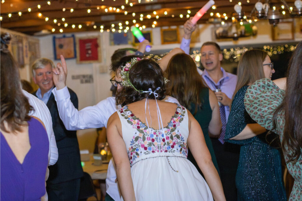 Dancing at wedding.