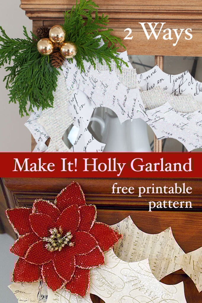 2 ways to make a paper garland to decorate a home for Christmas.