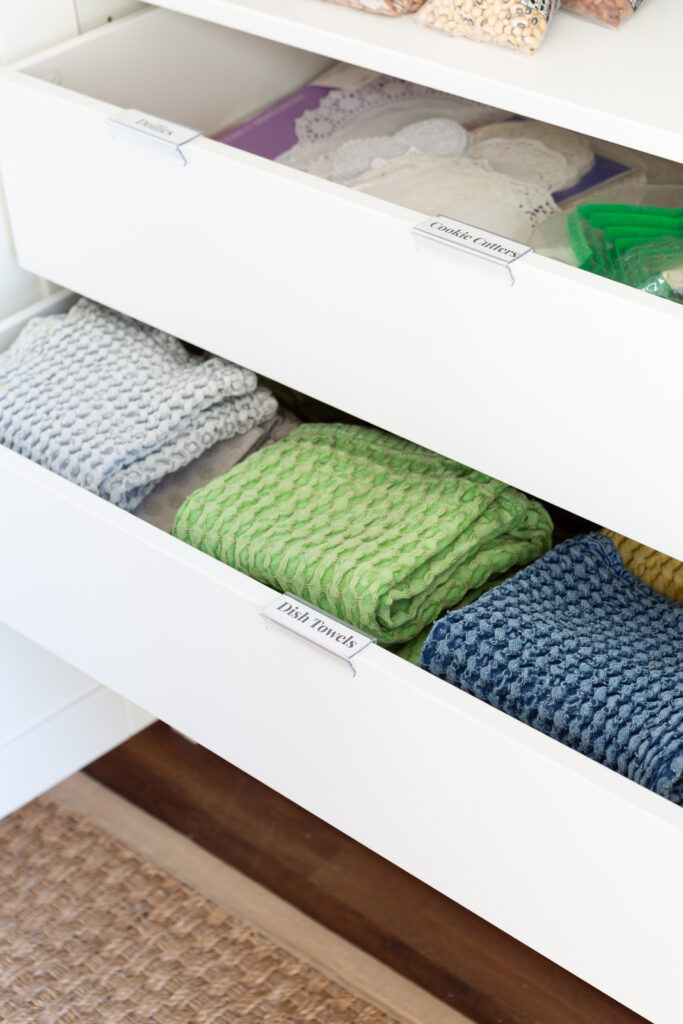 IKEA PAX with added labels on drawers