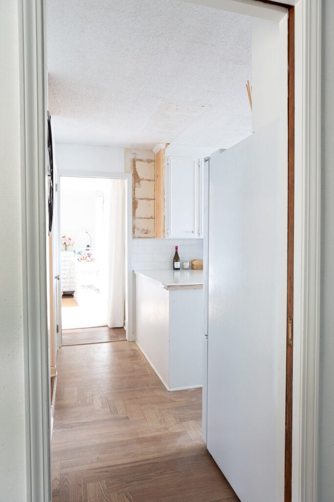 kitchen with pocket doors hidden