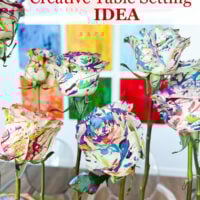 Try this creative dinner table setting idea.