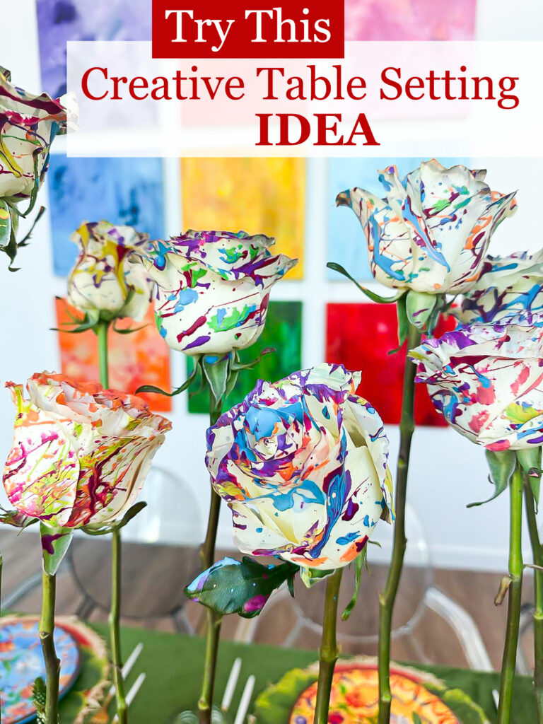 Try this creative dinner table setting idea.