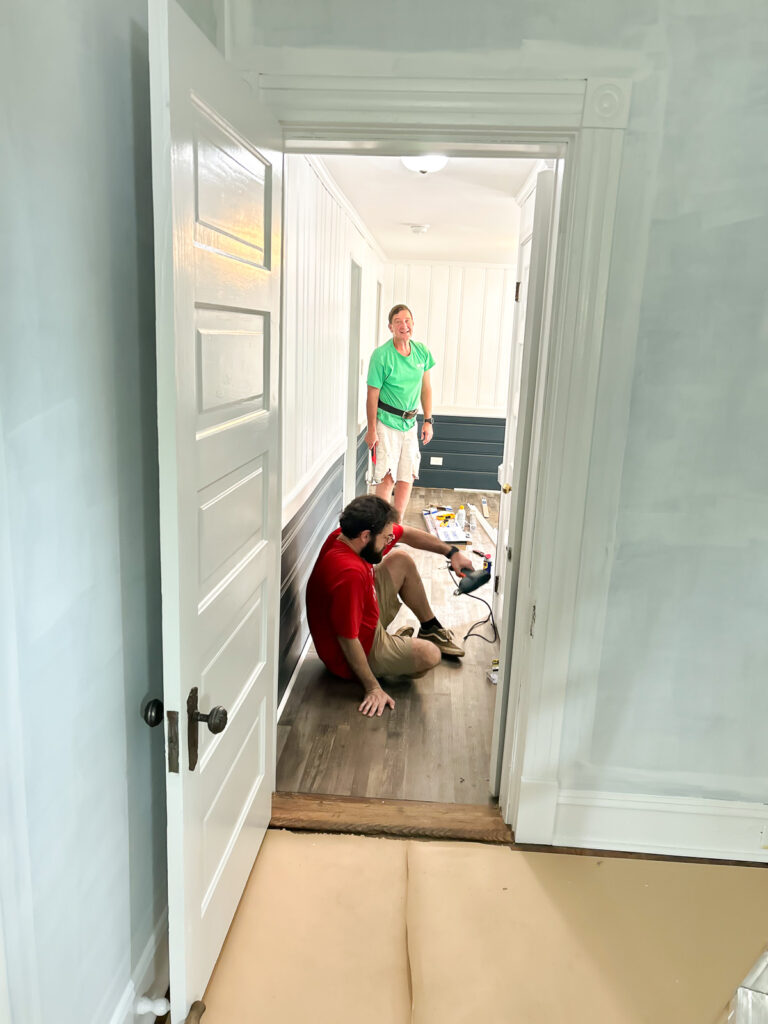 installing new flooring in a sunroom