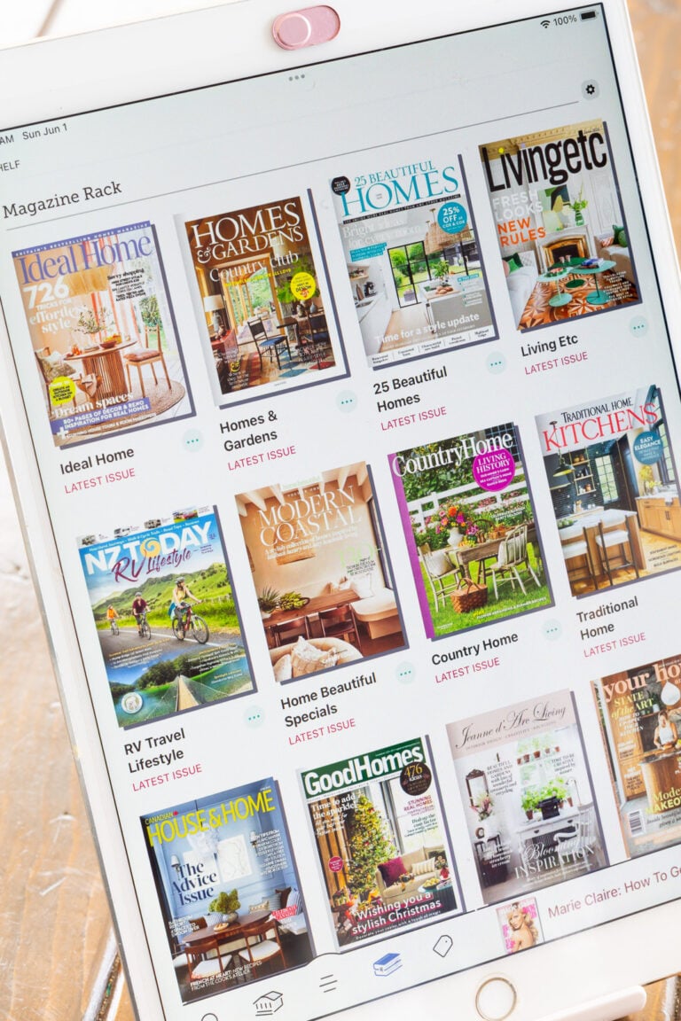 the Magazine rack page with all my subscriptions to magazines on the Libby app