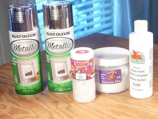 materials needed to make an ornament bowl centerpiece