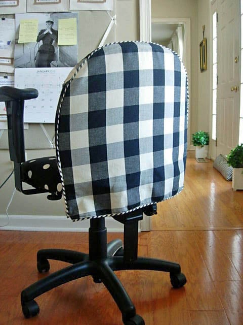 How to cover an office chair with fabric