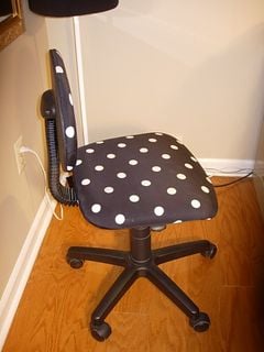 office chair with new fabric cover