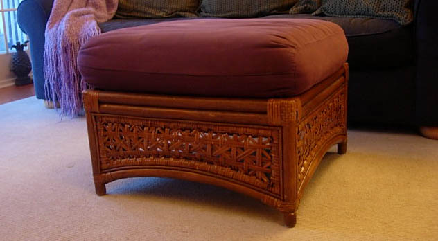 Simple slipcover for an ottoman