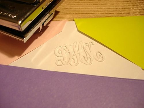 How to monogram an envelope with an embosser