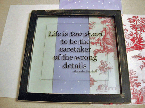 Framed Alexandra Stoddard quote